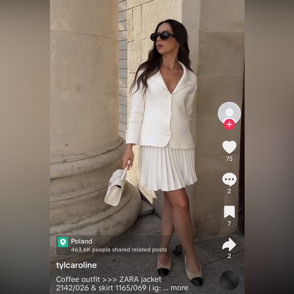 ZARA SS24 PLEATED MINI SKIRT WITH BELT 1165/069 - Picture 3 of 3